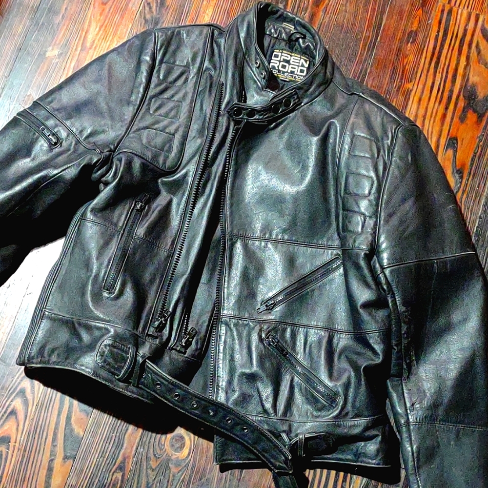 Black Leather Moto Jacket